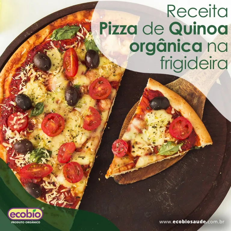 Pizza de Quinoa Orgânica na frigideira